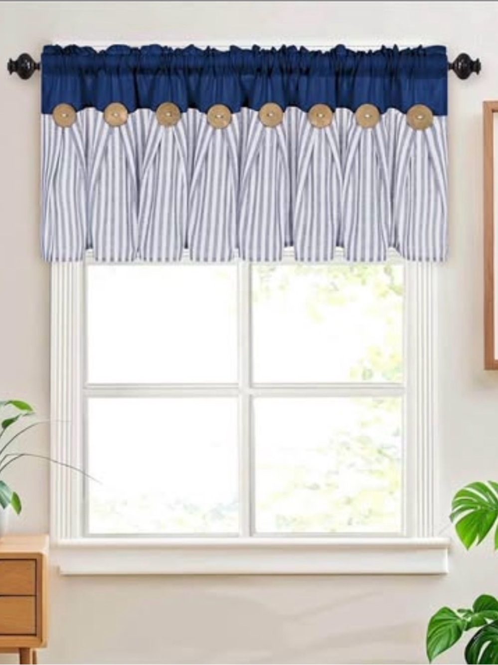 ASPMIZ Cotton Linen Kitchen
Valance Curtains!